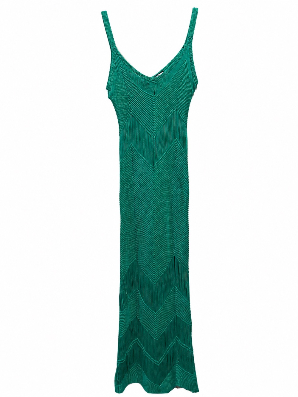 Knitted Crochet Green Dress